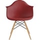 preview thumbnail 1 of 0, (Retired) Plastic Chair Armchair With Arm Red Natural Wood Legs Dining
