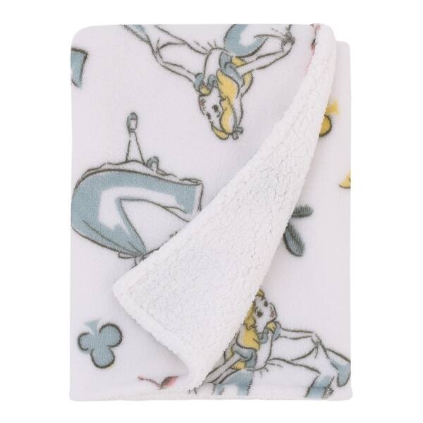 slide 2 of 4, Disney Alice in Wonderland Sherpa Baby Blanket