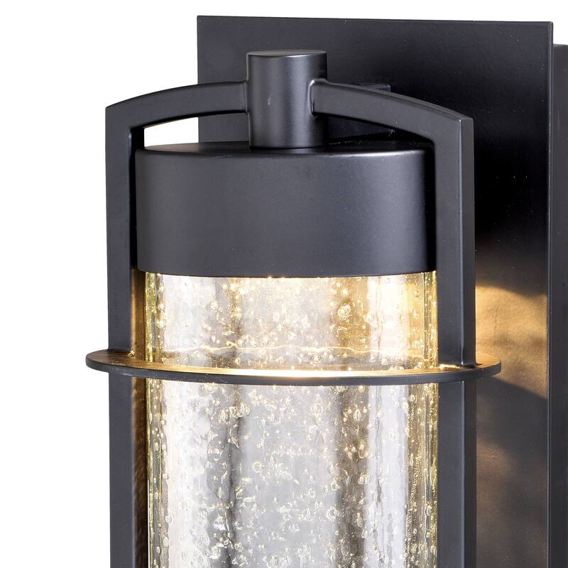 Logan 1 Light LED Cylinder Outdoor Wall Lantern Clear Glass