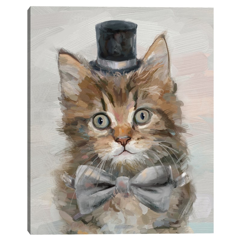 Top Hat Cats IV Canvas Art Print