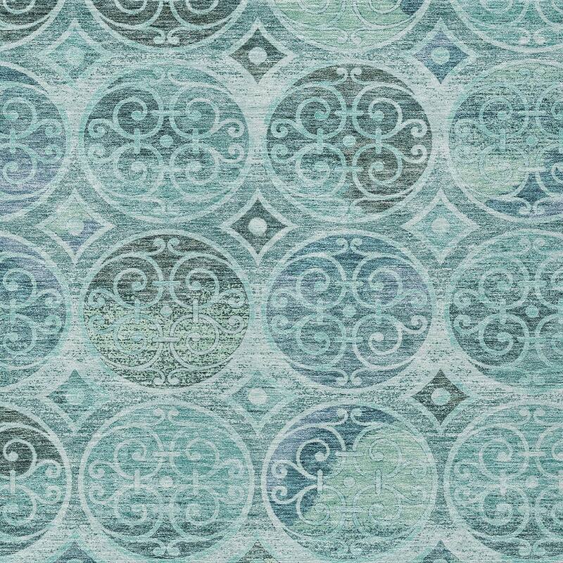 HomeRoots Trellis Transitional Rectangle Outdoor Rug