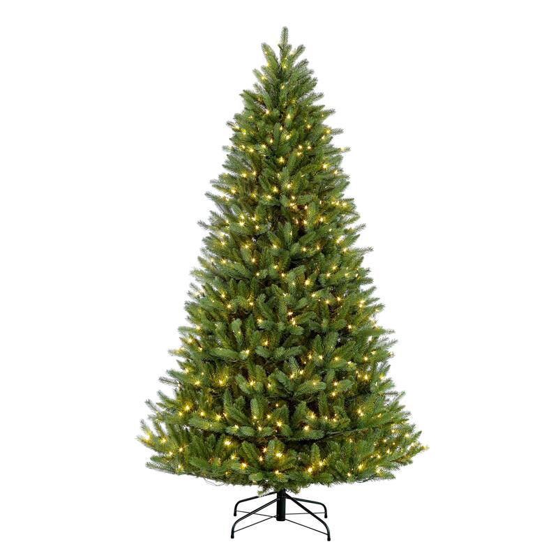 Puleo International 6.5' Pre-Lit Glacier Fir Artificial Tree - N/A