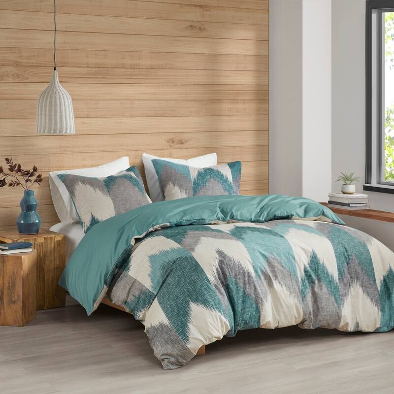 INK+IVY Alpine Aqua 3 Piece Duvet Cover Mini Set