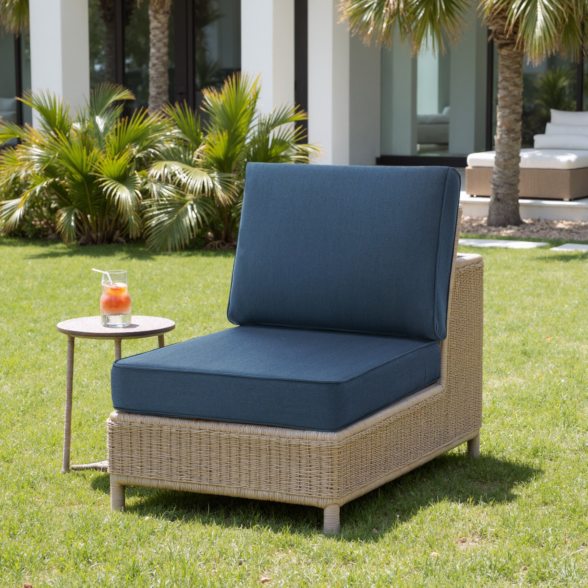 Set of 2/4/6 Sunbrella Deep Seating Cushion for Outdoor Furniture