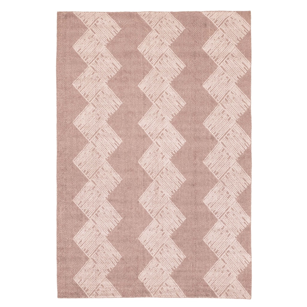 ECARPETGALLERY Hand Loomed Elysian Dark Brown Viscose, Wool Rug - 6'6 x 9'10