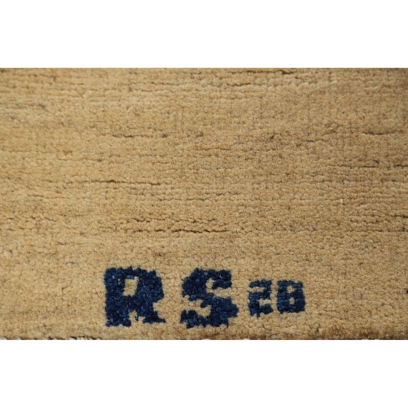 Gabbeh Modern Oriental Rug Hand-Knotted Wool Carpet - 4'10"x 6'5"
