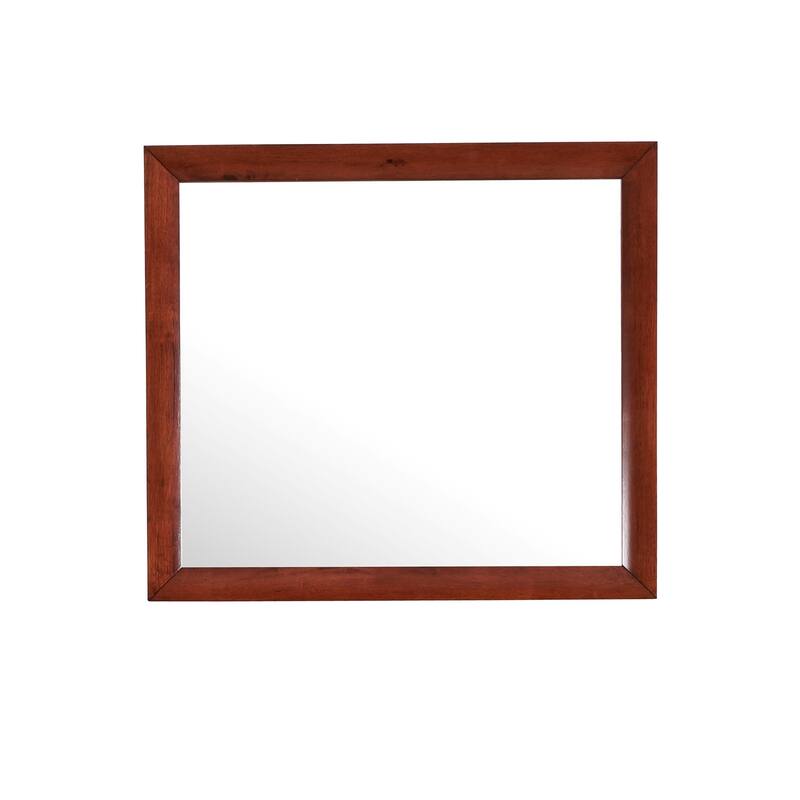 Rectangular Wooden Dresser Wall Mirror - 39" - Red