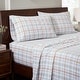 preview thumbnail 1 of 20, Superior Plaid Flannel Cotton Farmhouse Sheet Set California King - Green Rust