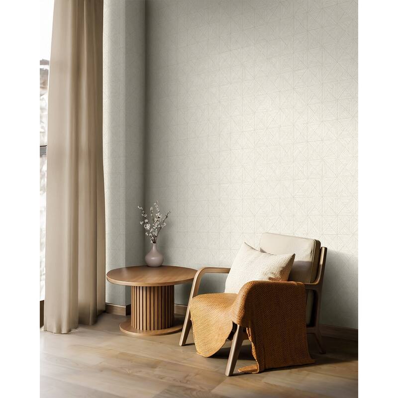 Seabrook Designs Lunoria Geometric Non-Woven Unpasted Wallpaper
