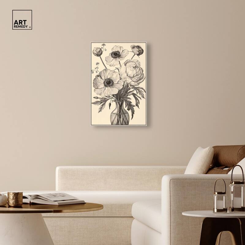 Vase of Vellum Canvas by Art Remedy