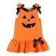 preview thumbnail 1 of 2, Jack-O-Lantern Pumpkin Halloween Ruffle Dress