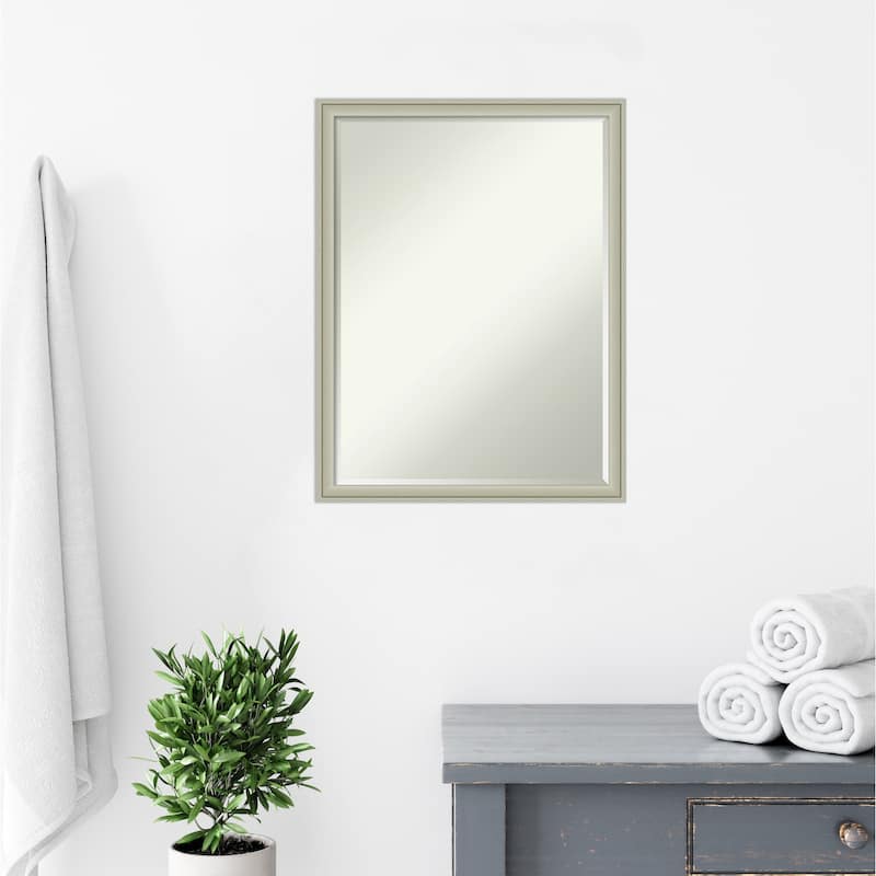 Florence Half-Inch-Bevel Framed Bathroom Vanity Wall Mirror - Glass Size 18x24