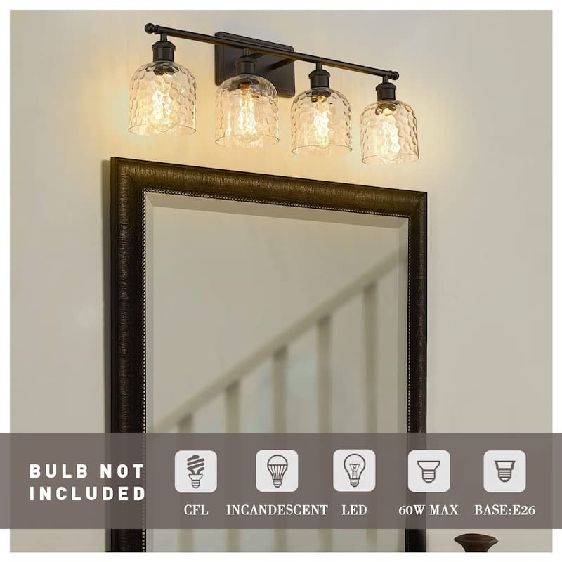 4-Light Fixtures for Bathroom Above Mirror