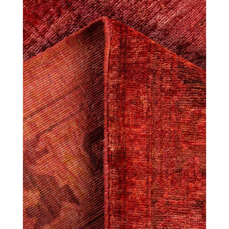 Overdyed, One-of-a-Kind Hand-Knotted Area Rug - Pink - 4' 1" x 6' 0"