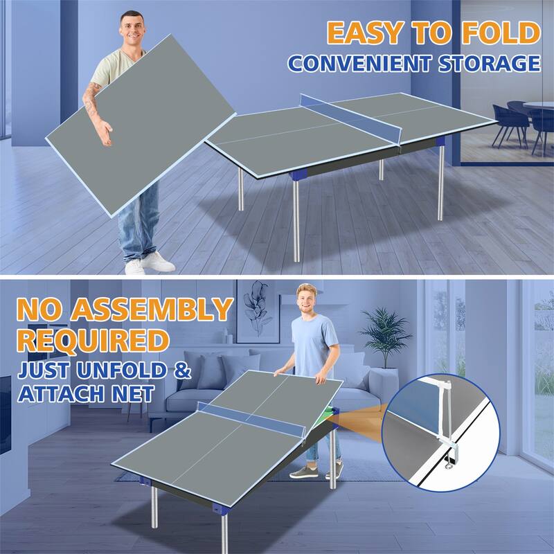 6*3ft Mid-Size Ping Pong Conversion Top Foldable,Table Tennis Table Top