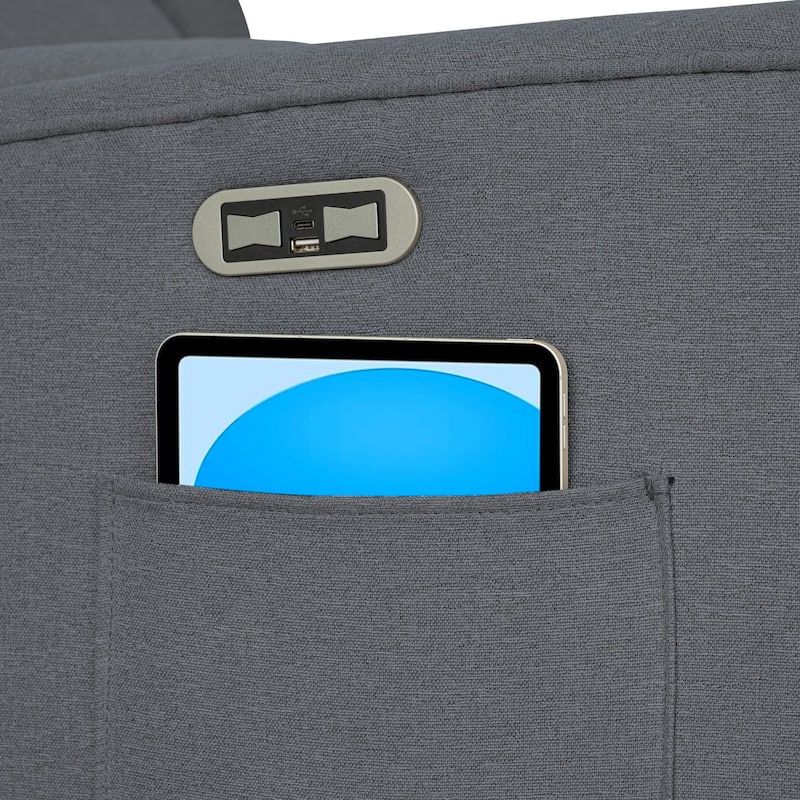 Madison Park Candace Power Recliner 3-in-1 with Swivel, Glider, USB Ports