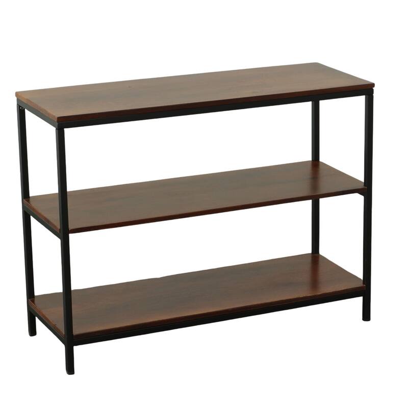 Handcrafted Rectangular Console Table - 40" - Brown and Black