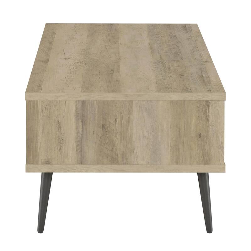 Devora Antique Pine Coffee Table With Storage Shelf