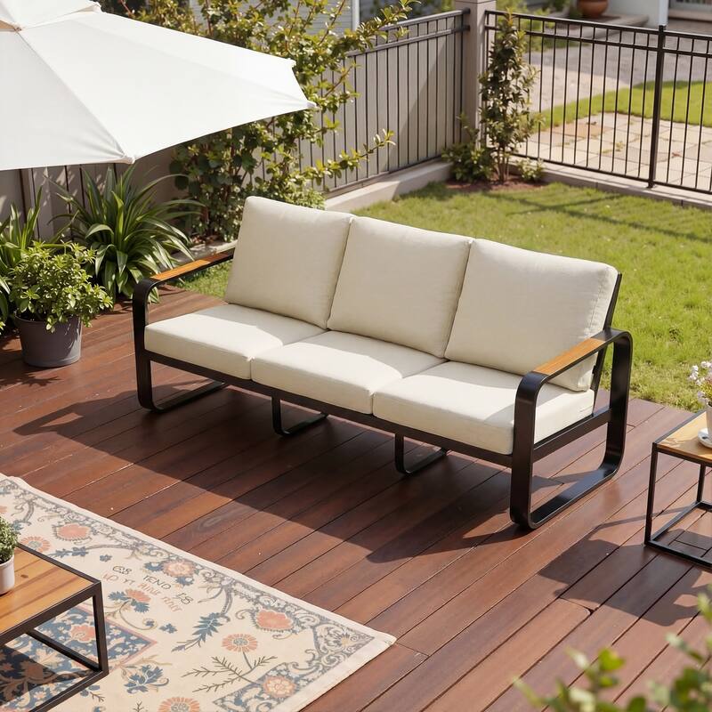 Outdoor Patio Conversation Chair, Loveseat, Sofa with Removable Cushions
