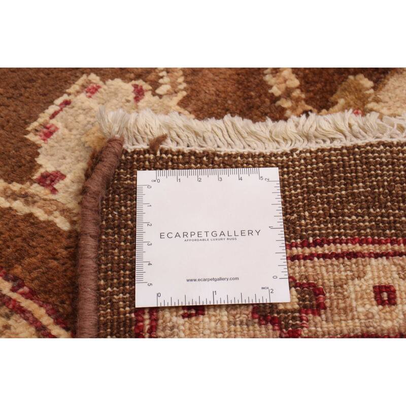 ECARPETGALLERY Hand-knotted Chobi Finest Brown Wool Rug - 9'8 x 14'2