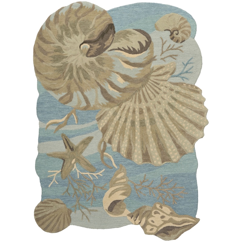 Nourison Home Waterside Indoor only Blue Graphic Area Rug