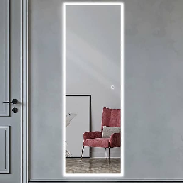 Full Length 65 Illuminated Rectangle Vanity Led Mirror With Light 64 6 X21 On Sale Overstock 29867960 Technically, a full length mirror is one which is at least 48 inches in height, many are actually taller. usd