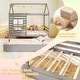 preview thumbnail 20 of 19, Twin House Bed Frame with Trundle Wooden Platform for Kids Bedroom