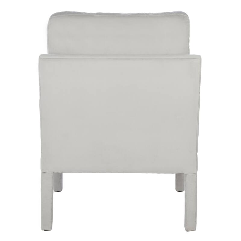 SAFAVIEH Genoa Upholstered Velvet Arm Chair - 25.8" W x 29.1" L x 35" H