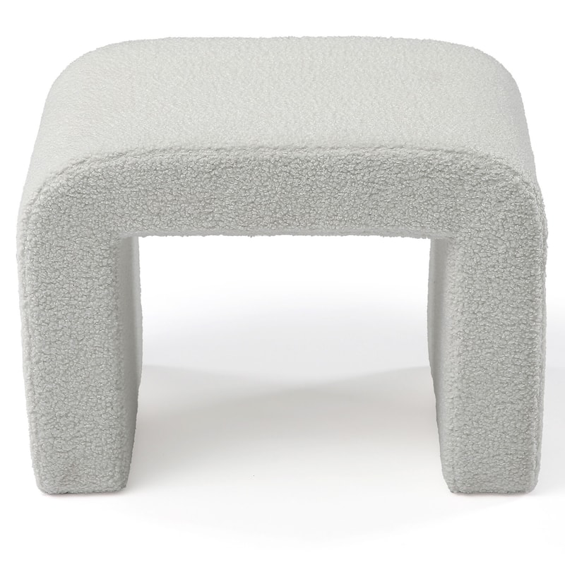 Modern Vanity Stool, Upholstered Ottoman, Extra Seat for Living Room