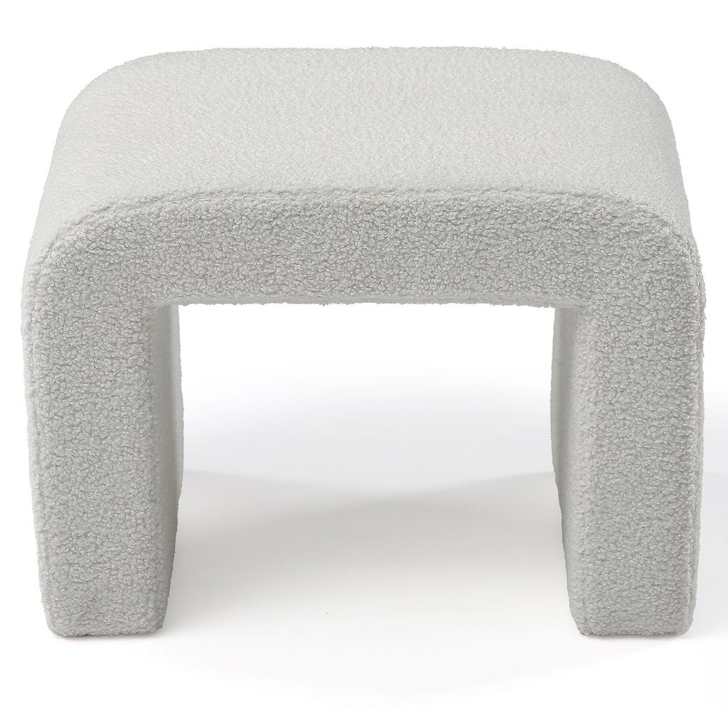 Modern Vanity Stool, Upholstered Ottoman, Extra Seat for Living Room