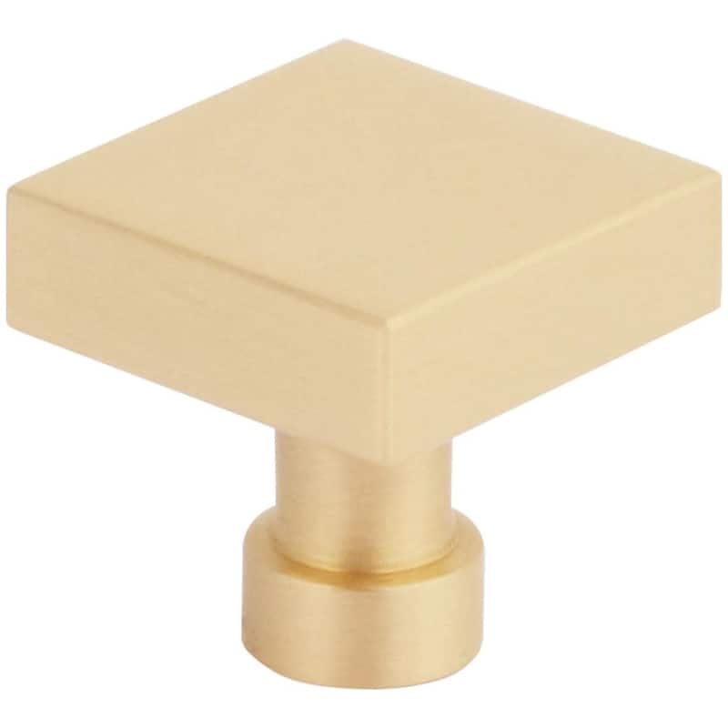 Schaub and Company 211115 NOHO 1-1/4" Flat Modern Square Solid Metal - Satin Brass
