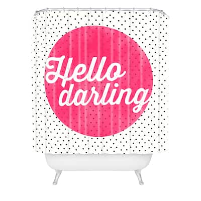 Allyson Johnson Hello Darling Dots Shower Curtain