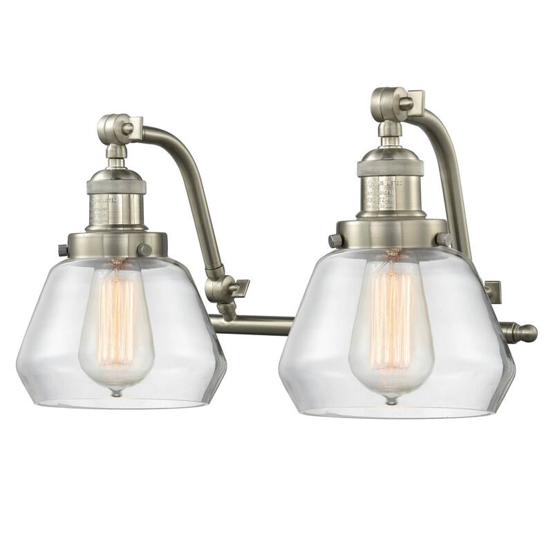 Innovations Lighting Fulton 2 Light 18" Wide Bathroom Vanity Light - Satin Brushed Nickel / Clear