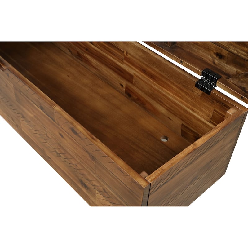 Broadmore 46-inch Acacia Wood Storage Bench