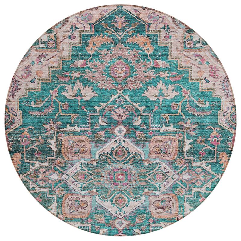 HomeRoots Oriental Traditional Rectangle Outdoor Rug