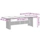 preview thumbnail 16 of 22, vidaXL 7/9/11 Piece Patio Dining Set with Cushions Gray Poly Rattan - 22.4" x 27.2" x 41.7"
