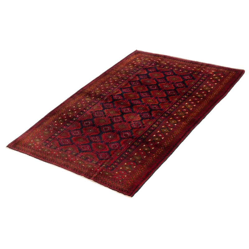 Teimani Red Rug 4'2" x 6'7" - 4'2 x 6'7