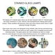 preview thumbnail 14 of 12, River of Goods Anna Metal and Blue Tiffany-Style Stained Glass Bowl Shade 13-Inch Semi-Flushmount Ceiling Light