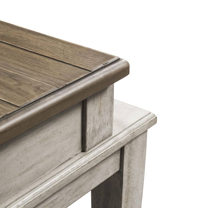 Heartland Antique White Console Bar Table
