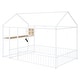preview thumbnail 30 of 32, Metal Full Size Bed House Bed with Desk,Smart Storage and USB Ports
