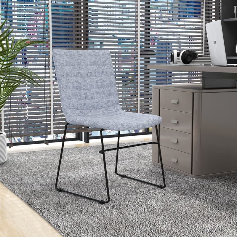 Zylar Modern Ergonomic Leather Executive Side Reception Chair with Stainless Steel Base, Foam Padded Seat Guest Office Chair
