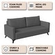 preview thumbnail 9 of 38, Inno 3-Seater Modern Leather Sofa Couch with Solid Wood Frame, Stainless Steel Legs and Detachable Back Cushions