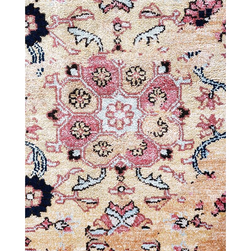 Ikat One-of-a-Kind Hand-Knotted Area Rug, Black - 8' 3" x 10' 1"
