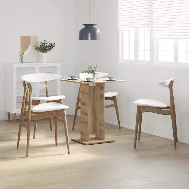 vidaXL Bistro Table Artisan Oak Engineered wood Small Durable - 23.6 x 23.6 x 29.5