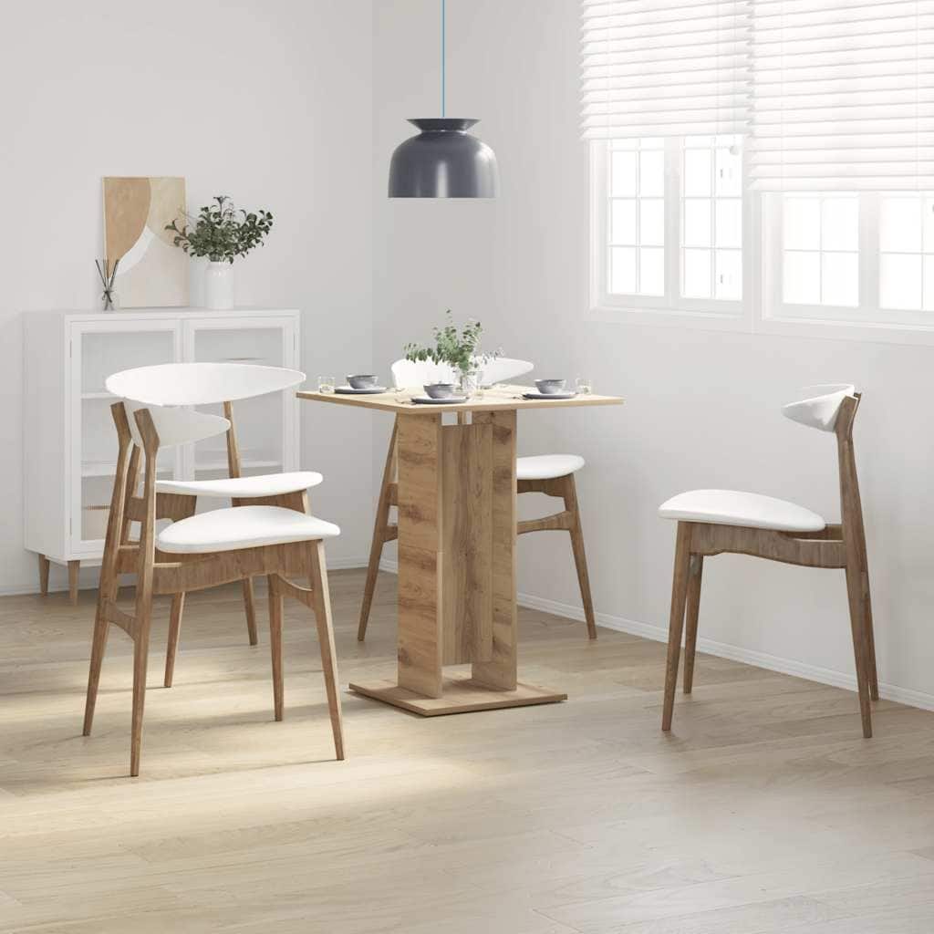 vidaXL Bistro Table Artisan Oak Engineered wood Small Durable - 23.6 x 23.6 x 29.5