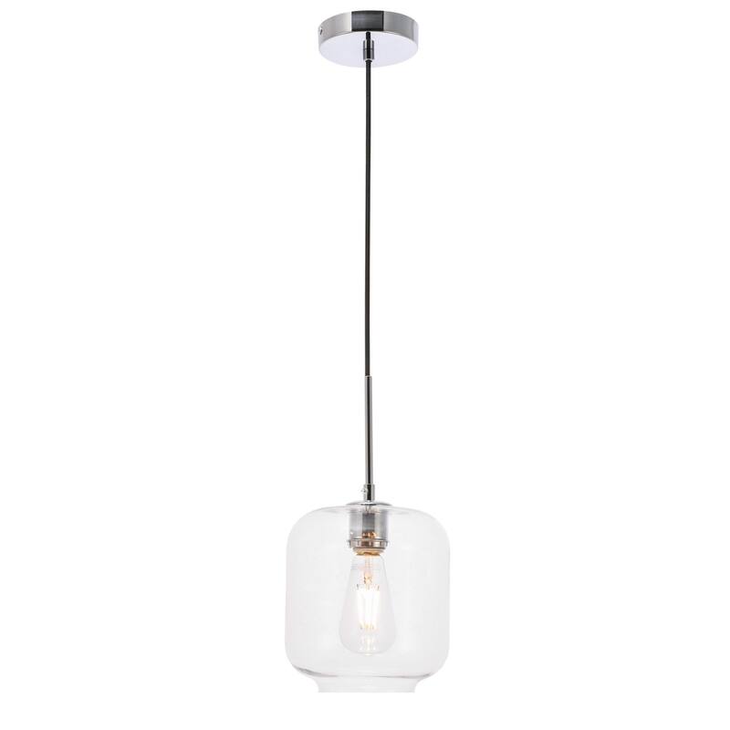 Elegant Lighting Collier Single Light 7" Wide Mini Pendant with Clear