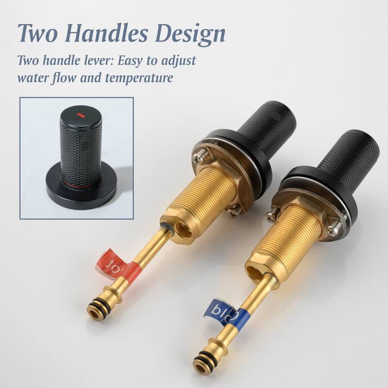 Three Holes Double Handle Rotating Bathroom Sink Faucet