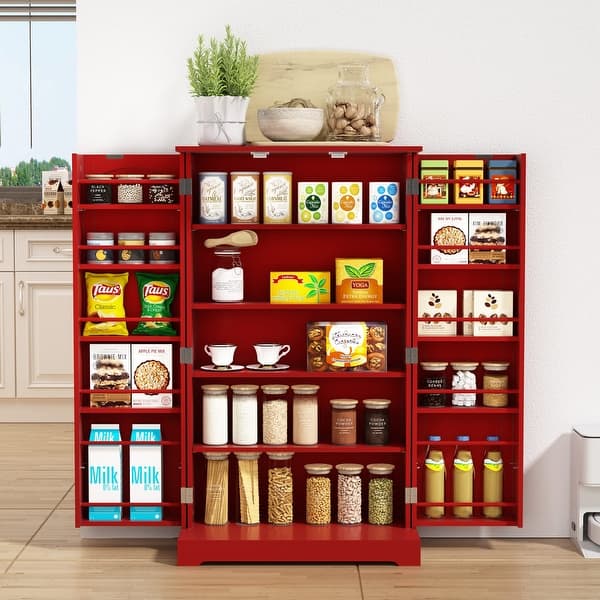 Freestanding Pantry Kitchen Pantry Storage with Doors