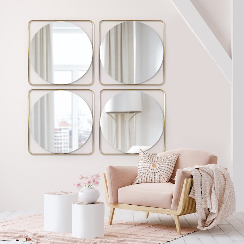 Kate and Laurel Nobles Radius Corner Framed Mirror