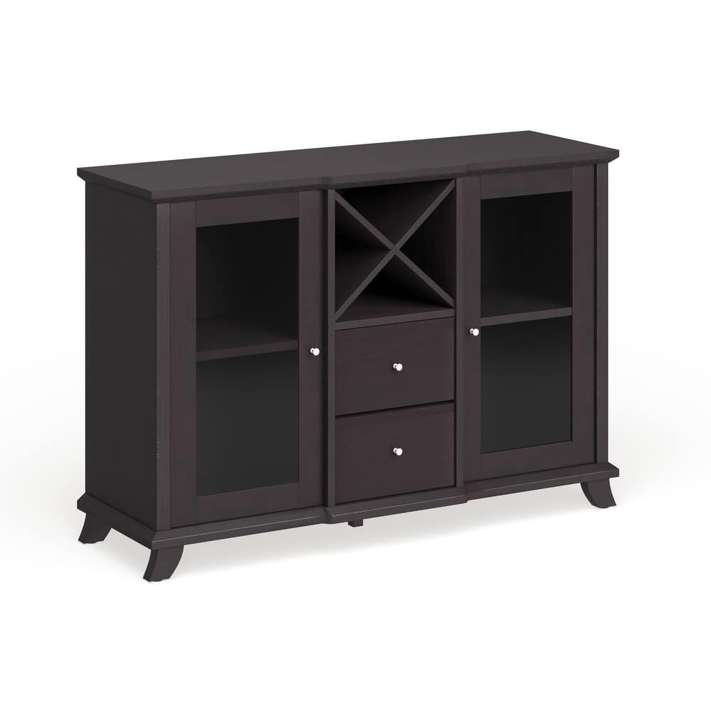 Furniture of America Zula Contemporary Brown 47-inch 4-shelf Dining Buffet